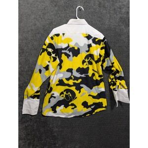 Aetna Shirt Iowa Hawkeyes Camo Fleece Tuxedo Mullet Shirt Men's White Yellow